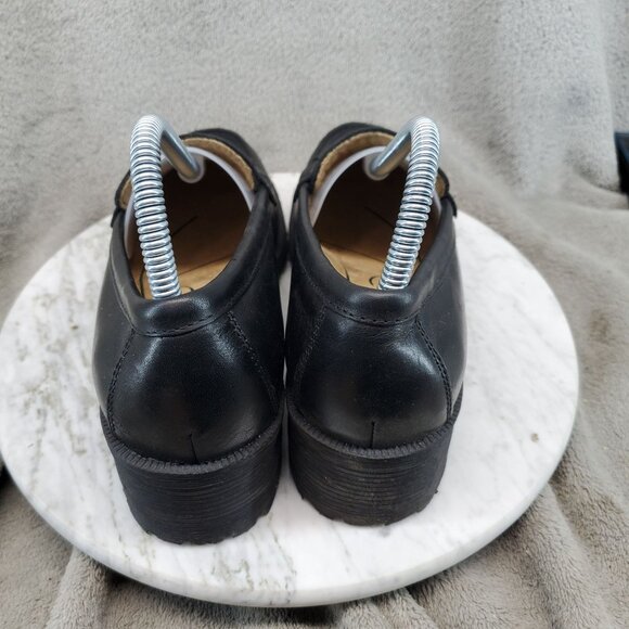 Eastland Shoes Womens Size 8.5 Black Leather Newbury Chunky Loafers - Picture 7 of 10